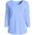 Women's Plus Size 3/4 Sleeve Lightweight Jersey Shirttail Tee, Front