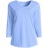 Women's 3/4 Sleeve Lightweight Jersey Shirttail Tee, Front