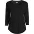 Women's 3/4 Sleeve Lightweight Jersey Shirttail Tee, Front