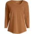 Women's Plus Size 3/4 Sleeve Lightweight Jersey Shirttail Tee, Front