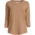 Women's 3/4 Sleeve Lightweight Jersey Shirttail Tee, Front