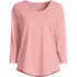 Women's Plus Size 3/4 Sleeve Lightweight Jersey Shirttail Tee, Front