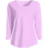 Women's 3/4 Sleeve Lightweight Jersey Shirttail Tee, Front