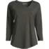 Women's 3/4 Sleeve Lightweight Jersey Shirttail Tee, Front