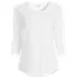 Women's 3/4 Sleeve Lightweight Jersey Shirttail Tee, Front
