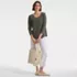 Women's 3/4 Sleeve Lightweight Jersey Shirttail Tee, alternative image