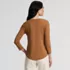Women's 3/4 Sleeve Lightweight Jersey Shirttail Tee, Back