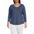 Women's Plus Size 3/4 Sleeve Lightweight Jersey Tunic, Front