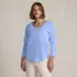 Women's Plus Size 3/4 Sleeve Lightweight Jersey Shirttail Tee, Front