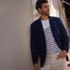 Men's Indigo French Terry Blazer, alternative image