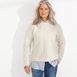 Women's Oversized Quilted Cable Sweatshirt, alternative image