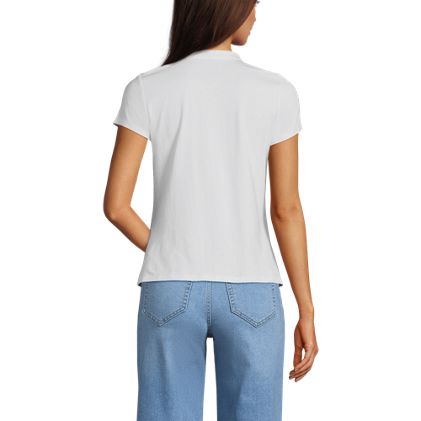 Women's Lightweight Jersey Button Pintuck Top - image 5
