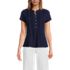 Women's Lightweight Jersey Button Pintuck Top, Front
