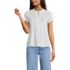 Women's Lightweight Jersey Button Pintuck Top, Front