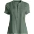 Women's Lightweight Jersey Button Pintuck Top, Front