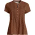 Women's Lightweight Jersey Button Pintuck Top, Front