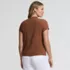 Women's Lightweight Jersey Button Pintuck Top, Back