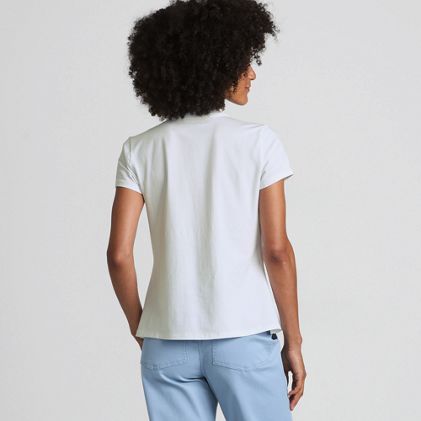 Women's Lightweight Jersey Button Pintuck Top - image 1
