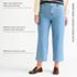 Women's Plus Size Soft Denim High Rise Wide Leg Patch Pocket Crop Jeans, alternative image