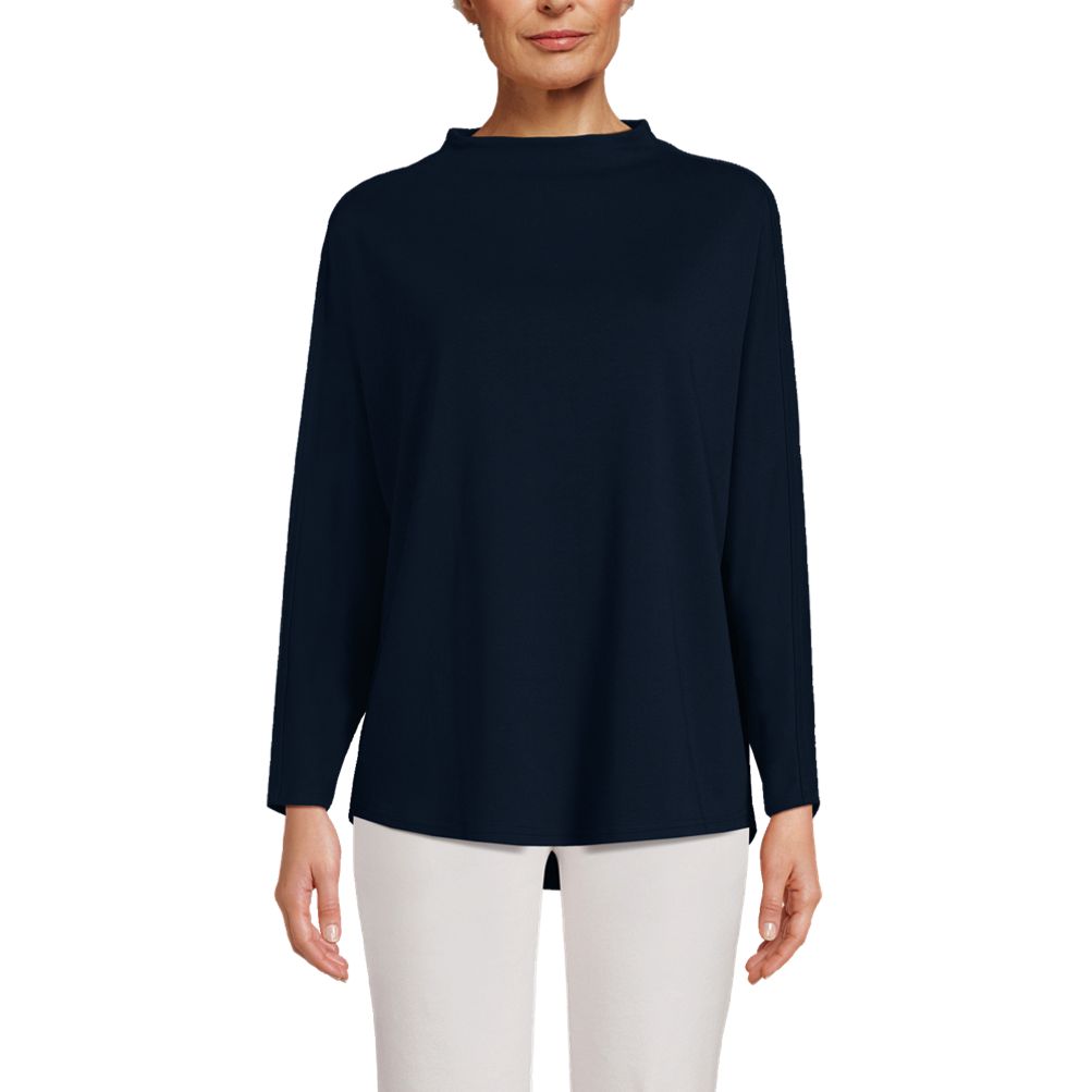 Women's Sport Knit Funnel Neck Top | Lands' End