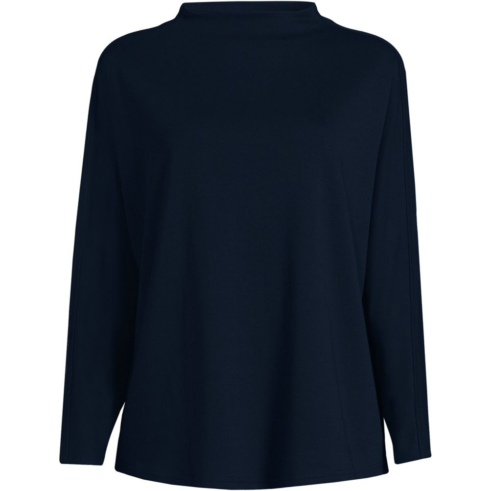 Women's Sport Knit Funnel Neck Top | Lands' End