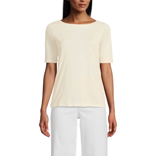 Women's Supima Boatneck Top, Front
