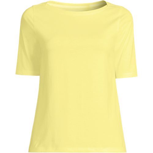 Women's Supima Boatneck Tshirt Lands' End