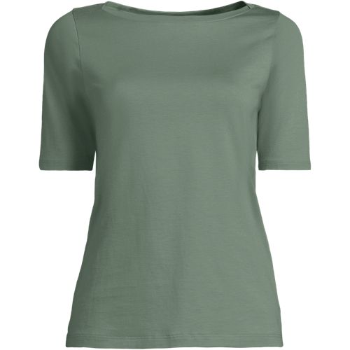 Entyinea Womens Tops Fall Winter 2025 Long Sleeve Printed Round Neck  T-Shirt Green L 