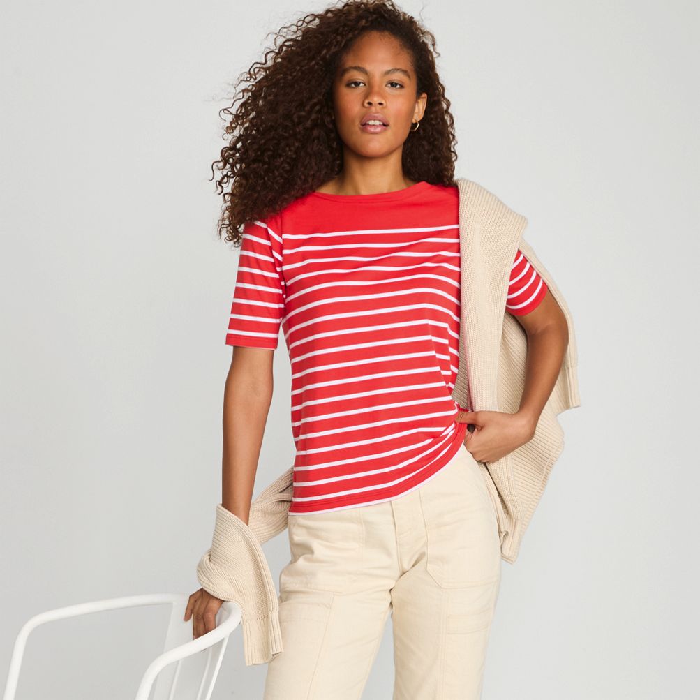 Women's Supima Boatneck Top | Lands' End