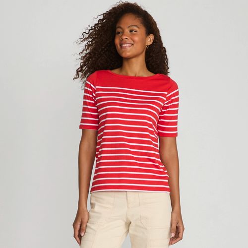 Women's Supima Boatneck Top, Front
