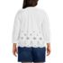 Women's Plus Size Eyelet Split Neck Shirt, Back