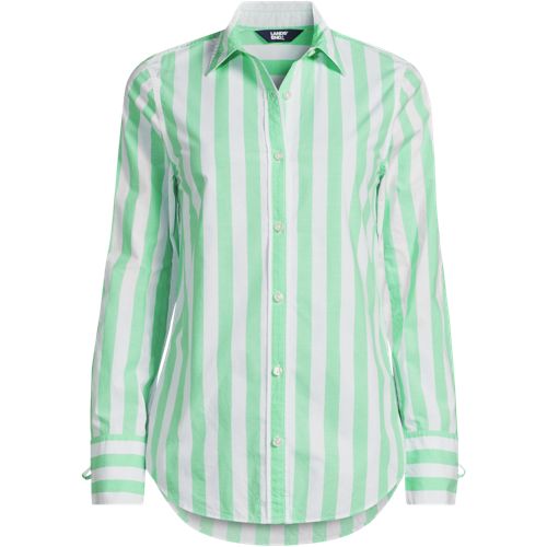 Women's Poplin Tie Sleeve Shirt, Front