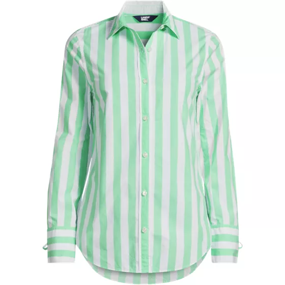 Women's Poplin Tie Sleeve Shirt - primary