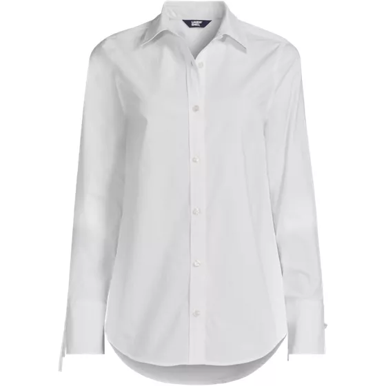 Women's Poplin Tie Sleeve Shirt - primary