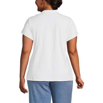 Women's Plus Size Lightweight Jersey Button Pintuck Top - image 2
