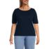 Women's Plus Size Supima Boatneck Top, Front