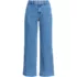 Women's Soft Denim High Rise Wide Leg Patch Pocket Crop Jeans, Front