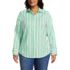 Women's Plus Size Poplin Tie Sleeve Shirt, Front