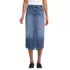 Women's Soft Denim Midi Column Skirt, Front