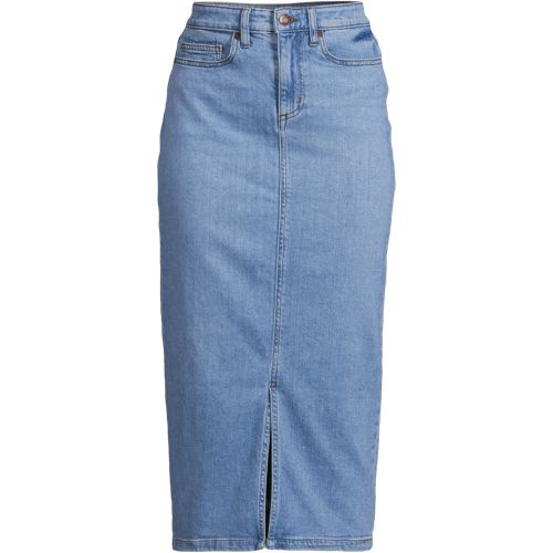Jupe Crayon Midi en Jean Doux Femme Stature Standard
