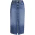 Women's Soft Denim Midi Column Skirt, Front