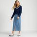 Women's Soft Denim Midi Column Skirt, alternative image
