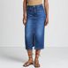 Women's Soft Denim Midi Column Skirt, Front