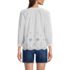 Women's Eyelet Split Neck Shirt, Back