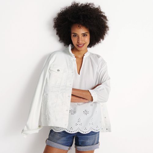 Women's Eyelet Split Neck Shirt