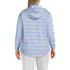 Women's Plus Size Long Sleeve Slub Hooded Popover, Back