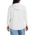 Women's Plus Size Long Sleeve Slub Hooded Popover, Back