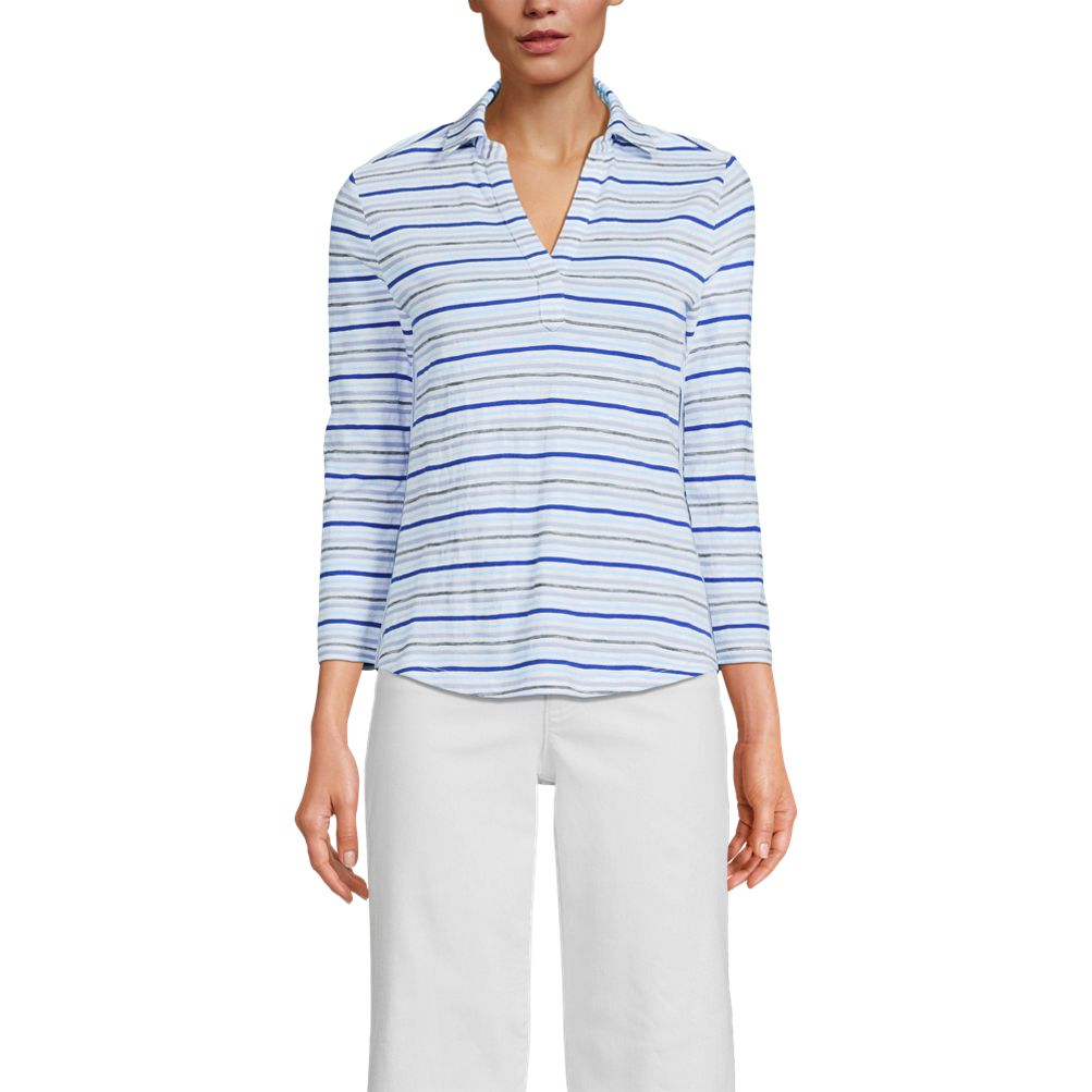 Women's Slub Polo Top | Lands' End