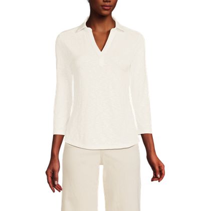 Women's Slub Polo Top - image 3