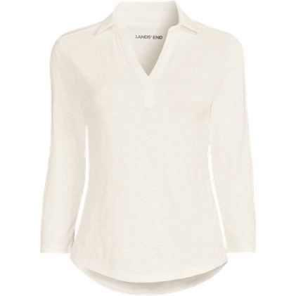 Women's Slub Polo Top - image 2